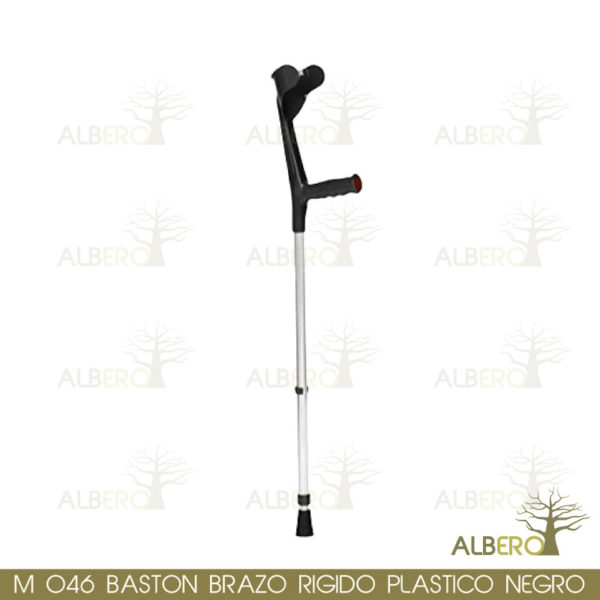 M-046 BASTON DE BRAZO RIJIDO PLASTICO NEGRO