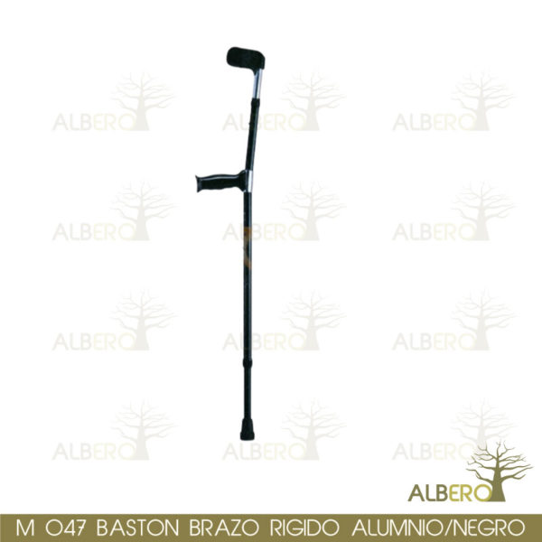 M-047 BASTON DE BRAZO RIJIDO ALUMINIO NEGRO