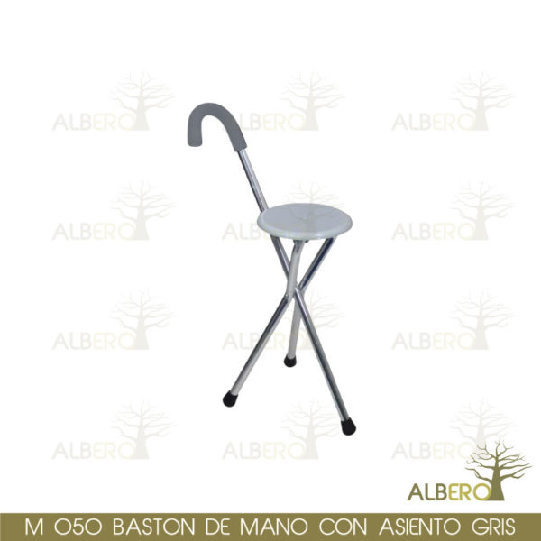 M-050 BASTON DE MANO CON ACIENTO GRIS