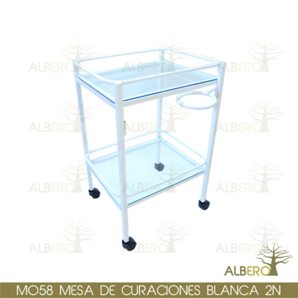 M-058 MESA DE CURACIONES BLANCA 2N