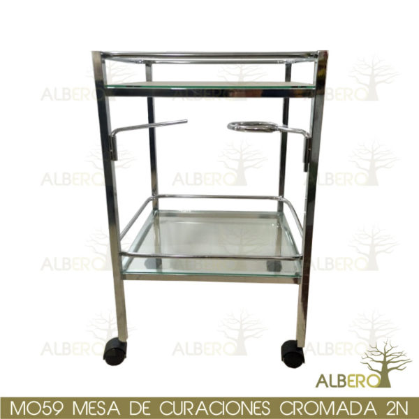 M-059 MESA DE CURACIONES CROMADA 2N