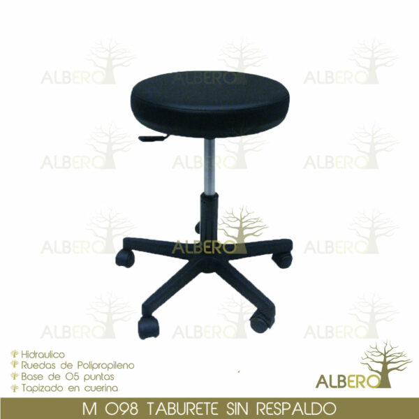 M-098 TABURETE S/R BASICO I NEGRO