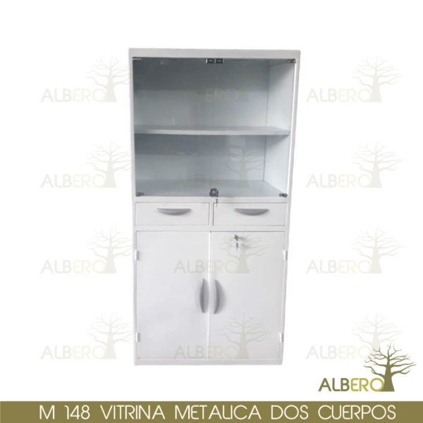 M-148 VITRINA METALICA 2 CUERPOS