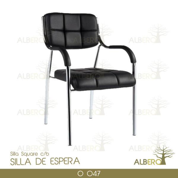 O-047 SILLA DE ESPERA SQUARE CON BRAZOS